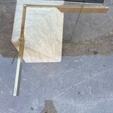 Italian travertine and glass coffee table from the 70s
