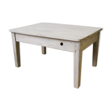 Table basse lasurée blanc