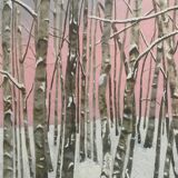 Birch forest painting Masako Villard