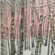 Birch forest painting Masako Villard