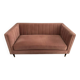 Compact powder pink sofa made