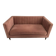 Compact powder pink sofa made