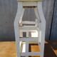 Former Escabeau Tabouret 3 Marches Bois White Escamotable Vintage