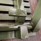 Vintage slatted fishing stool