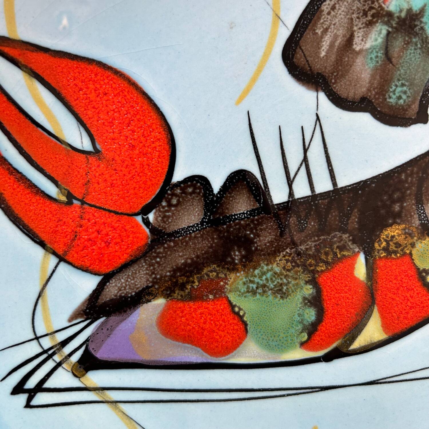 50's dish with lobster decor