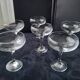 6 large champagne glasses in plain glass for starters or dessert.