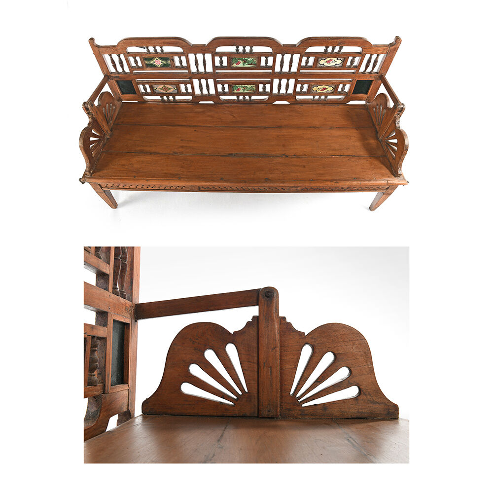 Transformable wooden bench