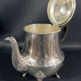Théière en métal argenté ercuis décor frise de rang perles style louis xvi