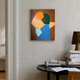 Original figurative painting "come closer" 73x60 cm