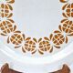Old Hollow Dish Art Deco Sarreguemines Earthenware Decor Orange Flowers D 28cm