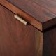 Art Deco Modernist Rosewood Brass Sewing Cabinet circa 1940