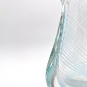 Vase Sculpture Murano Zanfirico Filigree Sommerso Blue Pink White