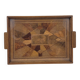 Bandeja Art Deco, Marquetería and crystal, 1950 – France