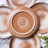 Serving small stoneware dessert plates