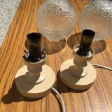 Pair 2pcs Vintage GDR AKA Electric Table Night Lamp Mid-Century 70s