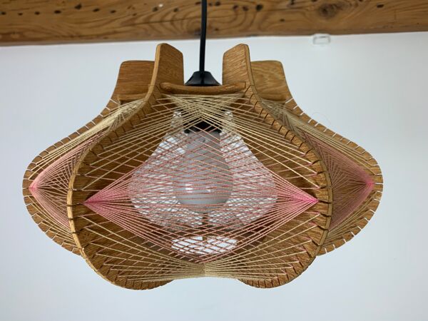 Suspension scandinave bois et fil