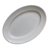 White oval ironstone dish from Creil and Montereau, late 19th century
