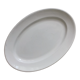 White oval ironstone dish from Creil and Montereau, late 19th century