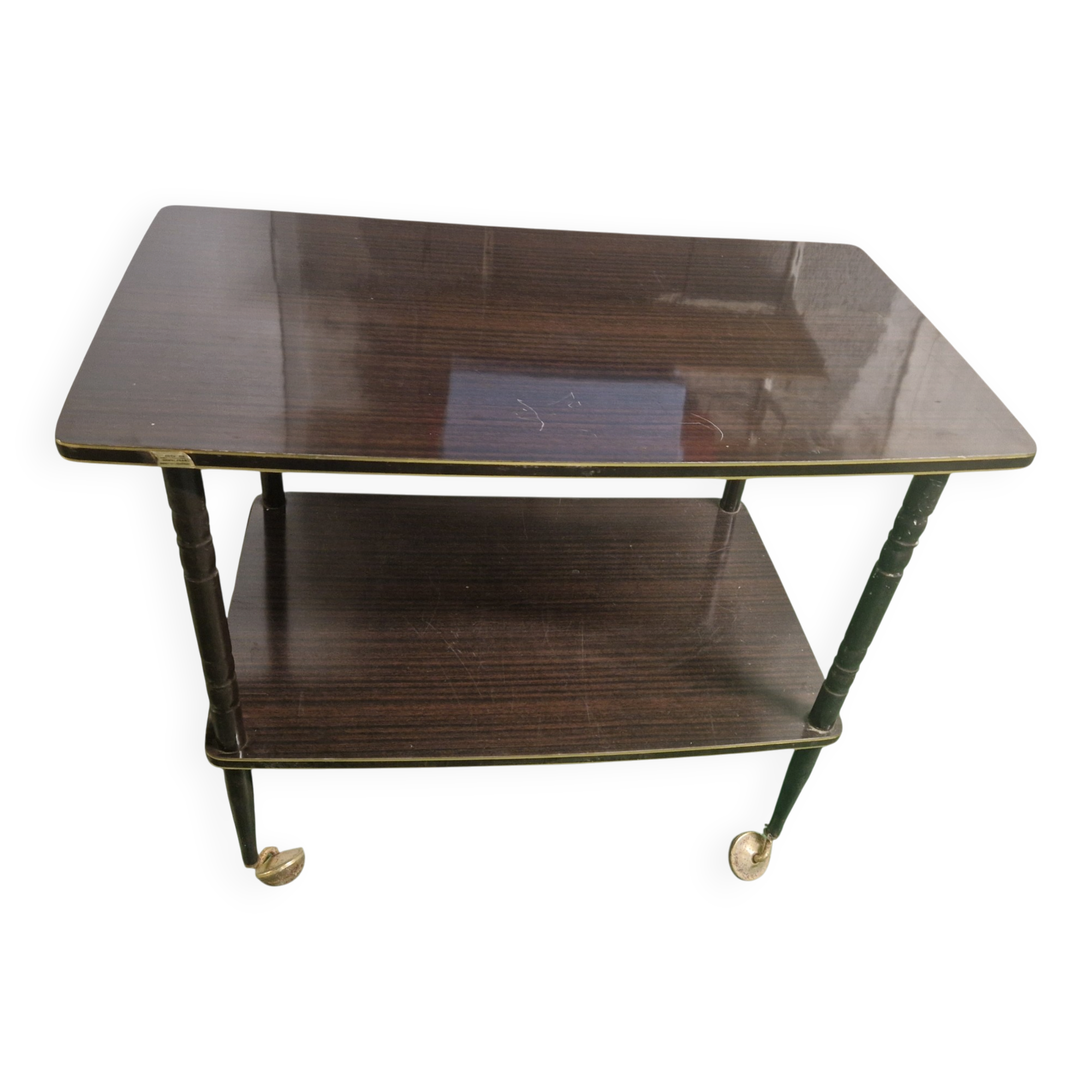 Formica rolling tables. Vintage 70s.