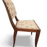 Paire de chaises style empire tissu fleuri