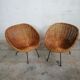 Rattan armchairs