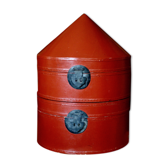 Red Lacquered Hat Box, China early twentieth century