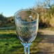 7 Cut Crystal Wine Glasses Faceted leg Baccarat, Saint Louis ??
