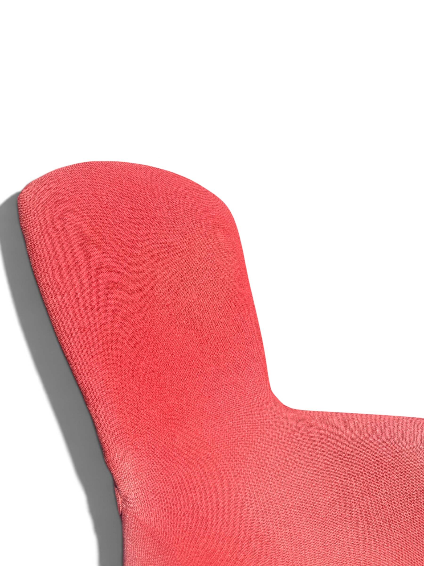 Bird Chair & Ottoman Harry Bertoia for Knoll - Black Mesh & Red Fabric