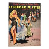 Original cinema poster La douceur de vivre Federico Fellini 1960