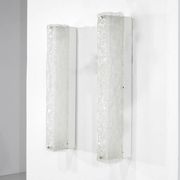Large pair of Murano glass wall sconces, Italy 1970s. Vintage