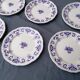 12 dessert plates decorated rouen - longchamp