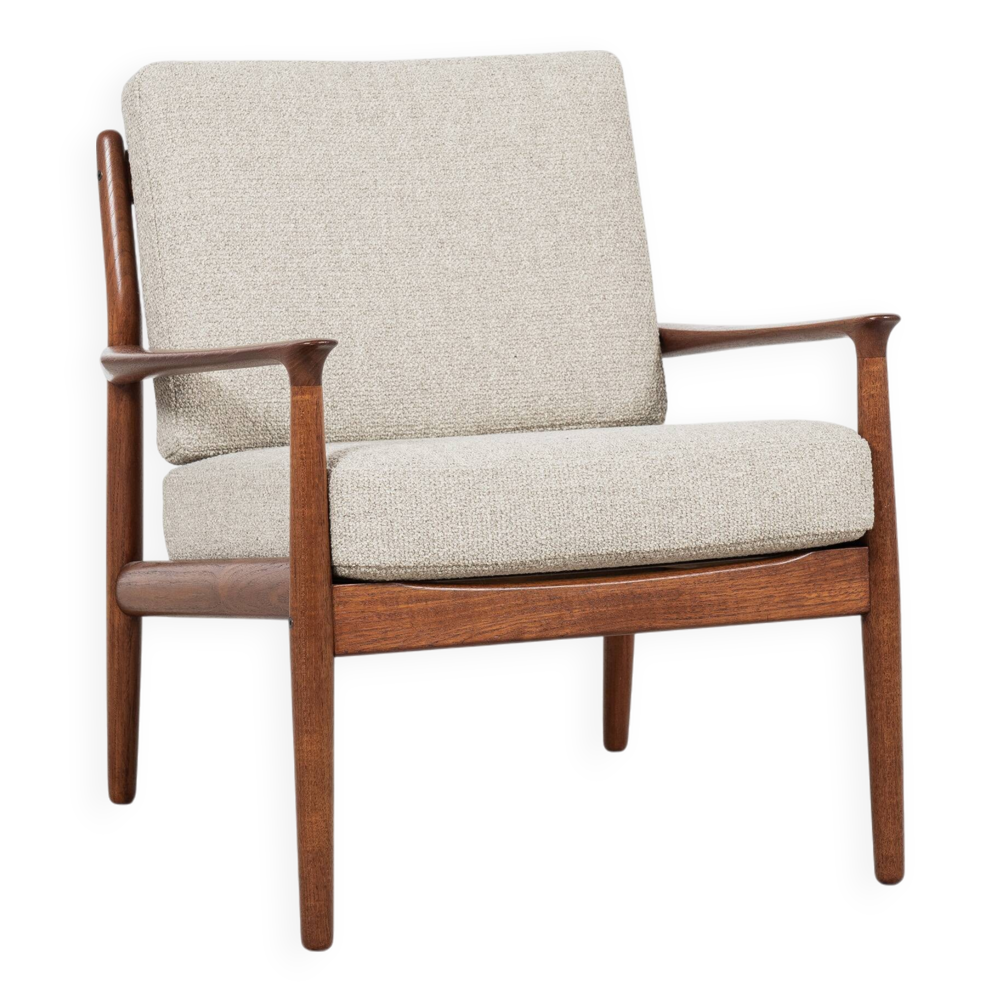 Midcentury Danish easy chair in teak by Svend Aage Eriksen for Glostrup 196