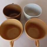 4 Sarreguemines breakfast cups