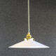 Smooth white opaline pendant lamp comes with a new cable and new brass socket