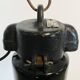 Industrial black enamel pendant light, 1930s