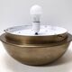 Space Age White Opaline Murano Glass and Brass Table Lamp, Italy