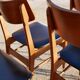 6 scandinavian chairs in wood and black leather