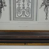 Room framed under glass "architecture and sculpture Louis XVI"