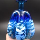 Blue glass vase and touches of white
