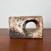 Brutalist Fat Lava vase from the mid-century by Van Woerden for Vest Keramik, 1960s.