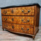 Curved chest of drawers Louis XV period in precious wood marquetry around 1750