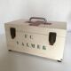 Sports pharmacy box, wooden crate 60s