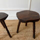 Paire de tabourets brutalistes 1950