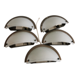 Set of 5 Danish Odreco wall lamps 80s 90s