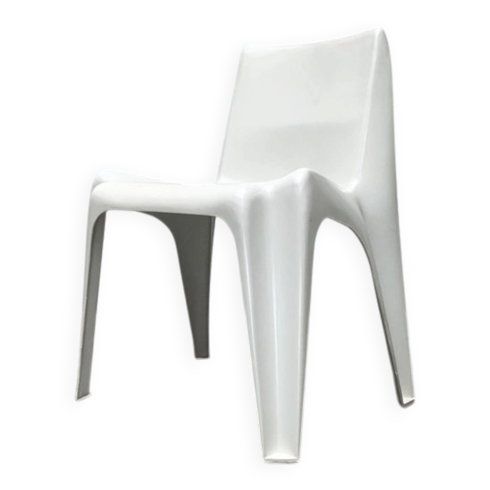 Stackable German chair in mid-century space age style by Helmut Bätzner for Bofinger, 1960s.