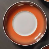 10 soup plates from the 70s, Space Age Porcelain, Manufacture Royale De Li