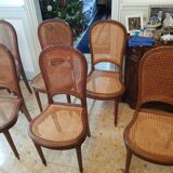 Lot chaises cannées