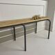 Vintage school/locker room bench in wood and steel