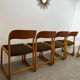 Set of 6 wooden chairs sled baumann vintage / year 60