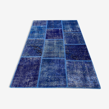 Distressed turkish patchwork rug 183x123 cm